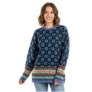 Signature Expressions Vintage Colorful Fair Isle Sweater Size XL